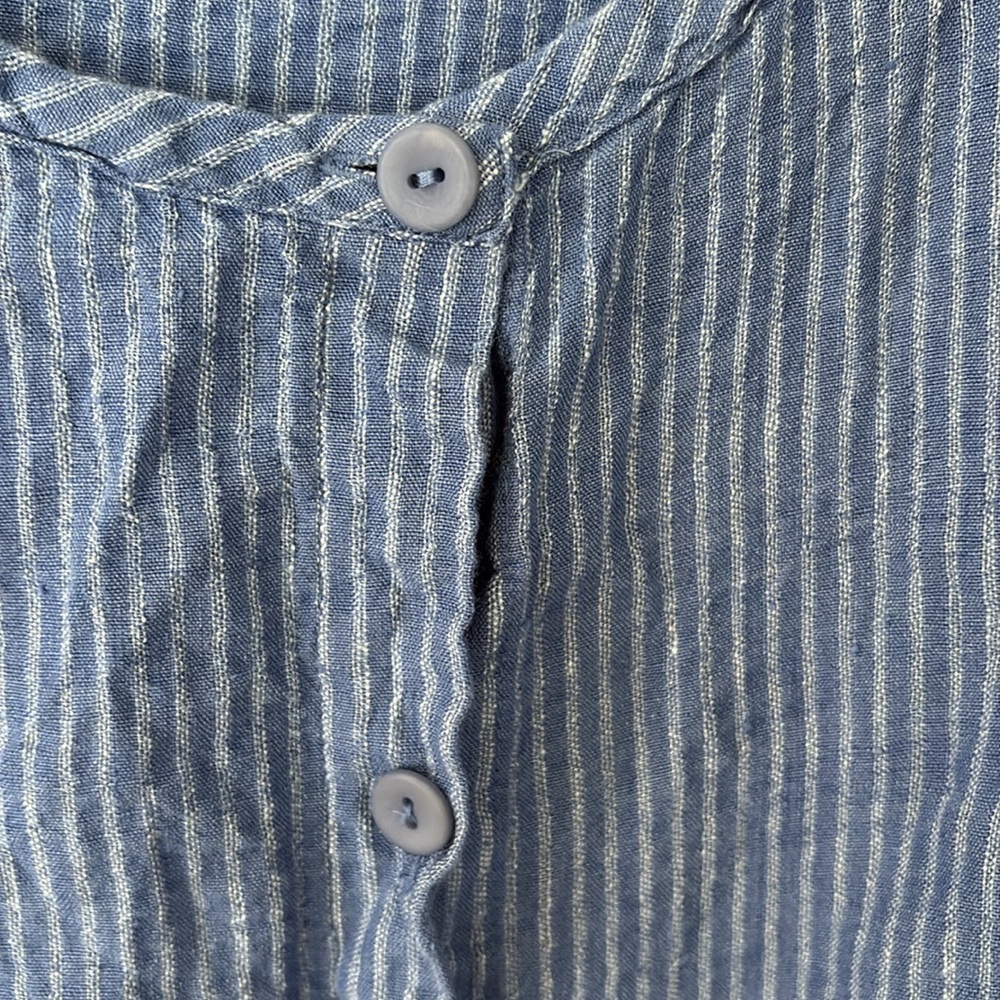 Flax linen button up tunic - Picture 4 of 5
